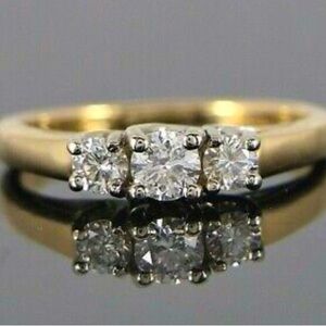 Genuine 14k 1/2 Carat Diamond MAGICGLO  Gold/Platinum Anniversary Band Size 6
